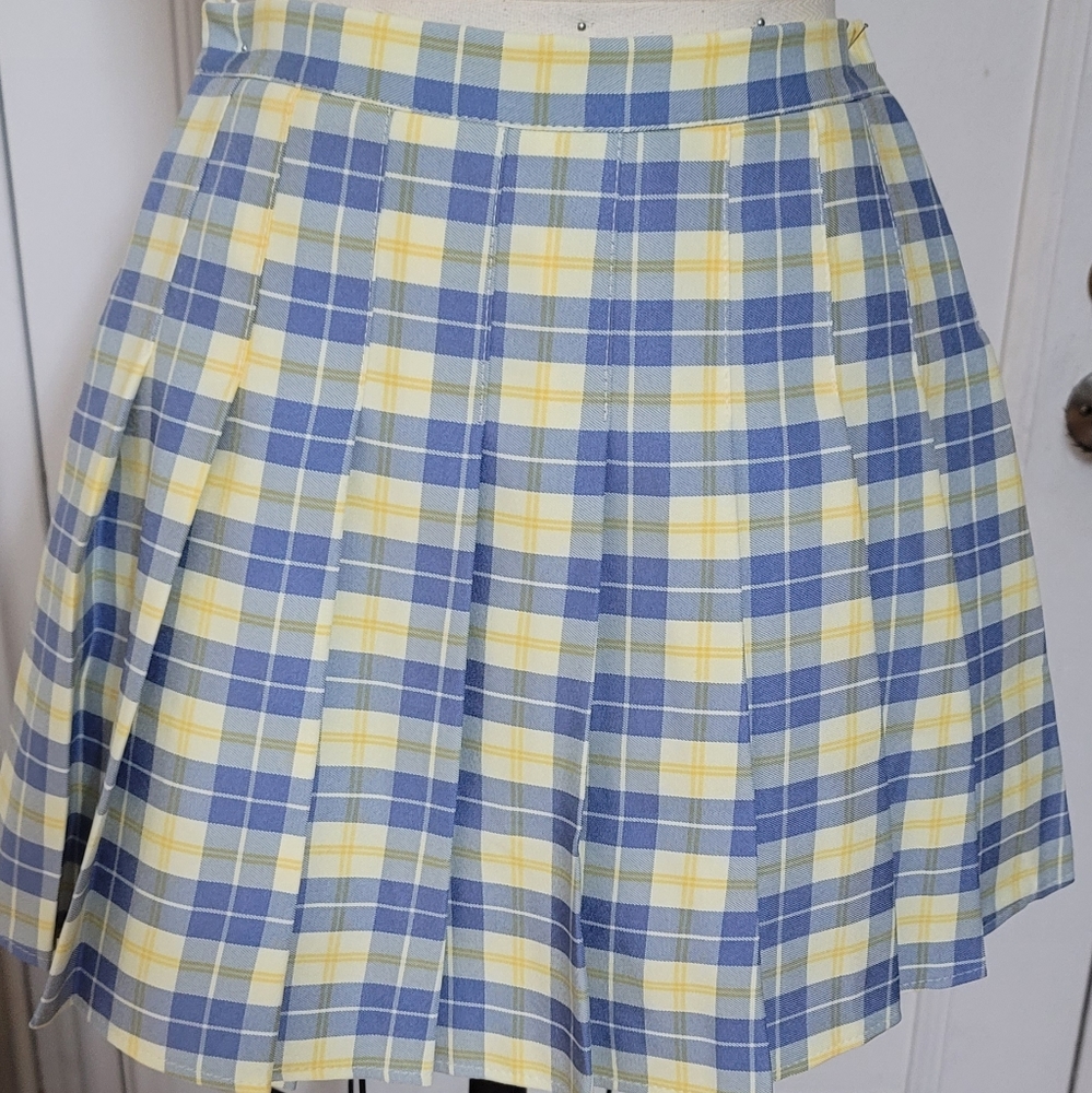 Cider Lemon Plaid Skirt Size S